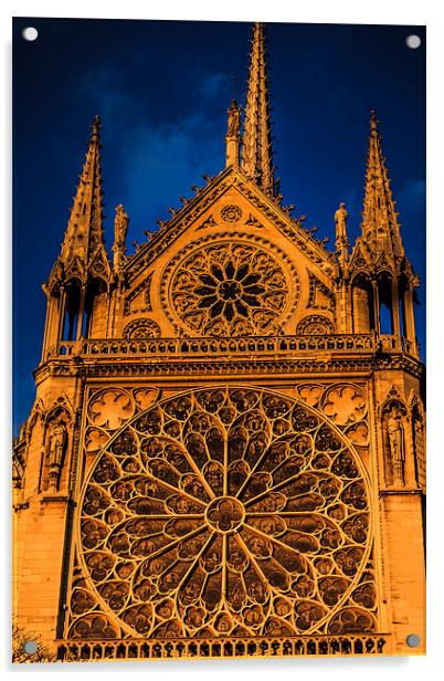 Notre Dame Motif Acrylic by Ray Shiu