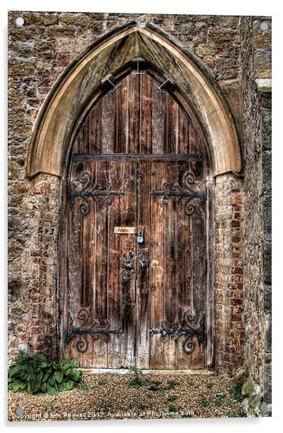 Tudor Church Door Acrylic by kim Reeves
