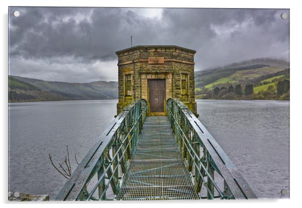 Talybont Reservoir, Brecon Beacons Acrylic by Hazel Powell