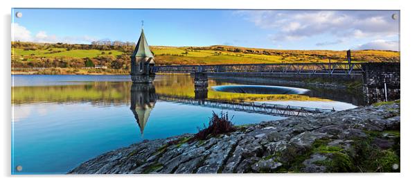 Pontsticill Reservoir Panorama Acrylic by Hazel Powell