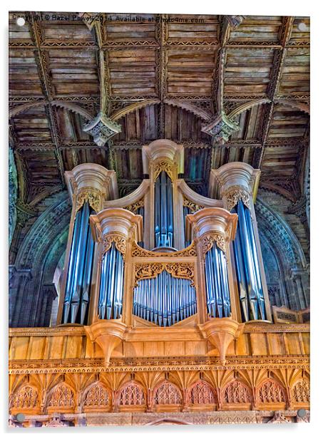  St Davids Cathedral Organ Acrylic by Hazel Powell