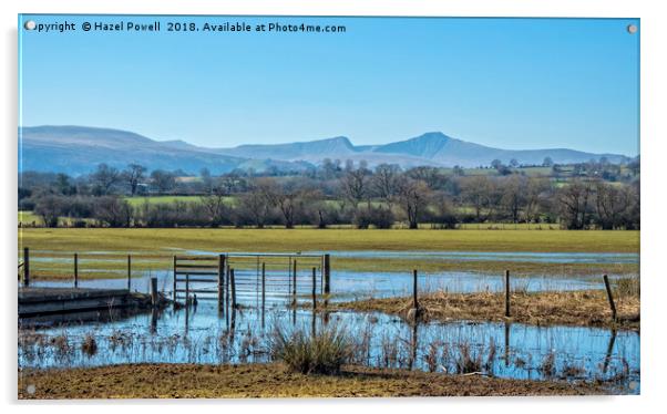 Brecon Beacons View Acrylic by Hazel Powell