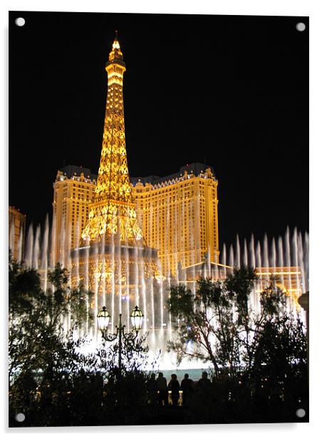 Las Vegas Fountains Acrylic by Jon Kondrath