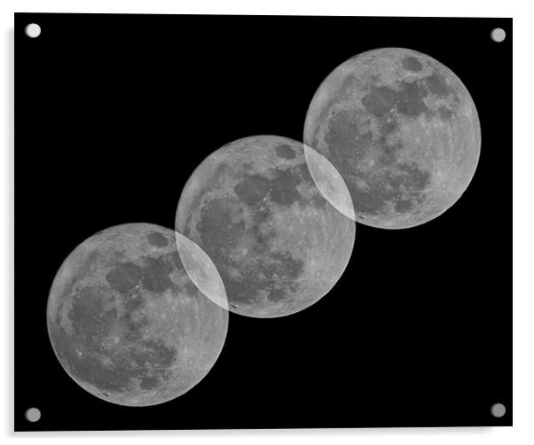 Triple Moon Acrylic by mark humpage