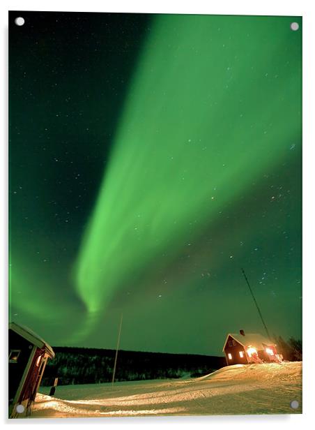 Northern Lights Aurora Shower Acrylic by mark humpage