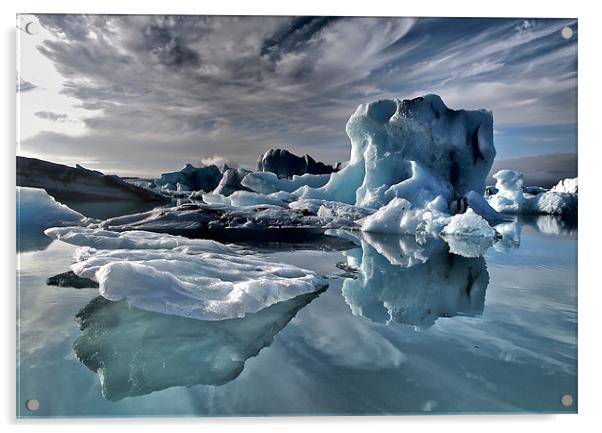 Iceberg reflections  Acrylic by mark humpage
