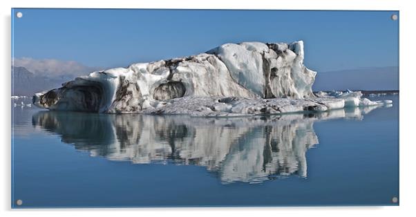 Icelandic Iceberg reflections  Acrylic by mark humpage