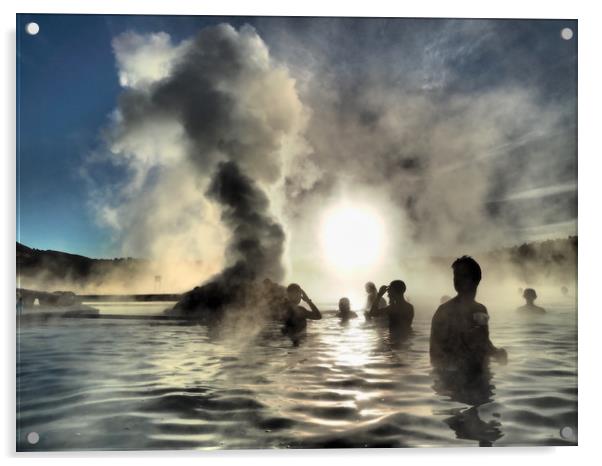 Blue Lagoon Iceland Acrylic by mark humpage