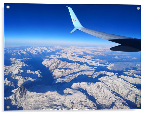 Flying high over the Alps Acrylic by mark humpage