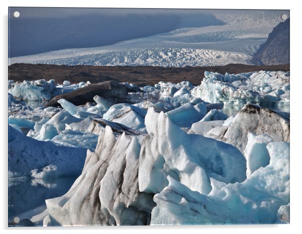 Glacier Icebergs Acrylic by mark humpage