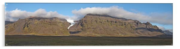 Iceland volcano landscape Acrylic by mark humpage