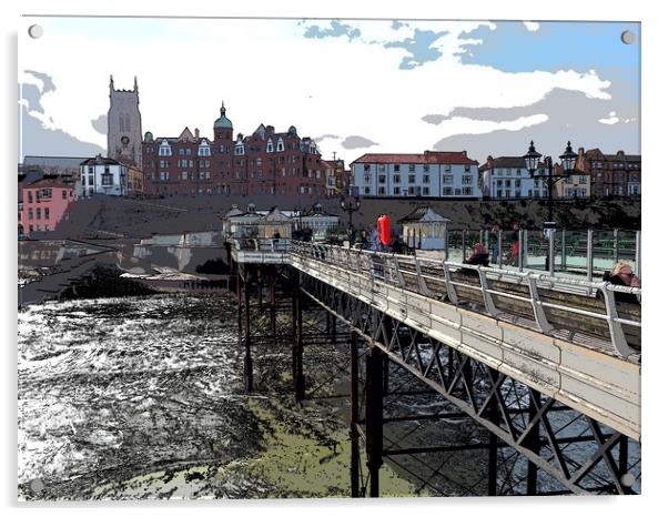 Cromer Pier Town Acrylic by mark humpage