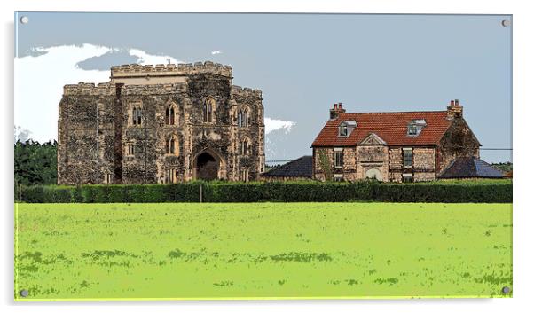 Pentney Abbey Norfolk Acrylic by mark humpage