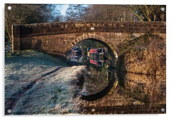 Canal Bridge No 5 Acrylic by Brett Trafford