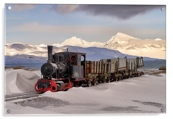Old Train Acrylic by Martin Irwin