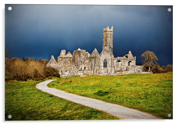 Quin Abbey Acrylic by Peter Jarvis