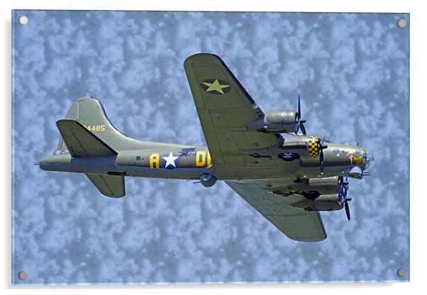 Memphis Belle B-17 Acrylic by Bill Simpson
