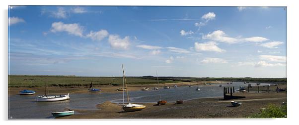 Burnham Overy Staithe Panorama Acrylic by Bill Simpson