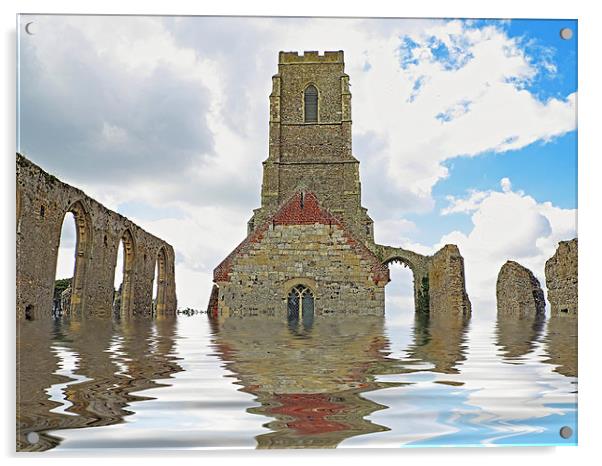 St Andrews Covehithe Floodfilter Acrylic by Bill Simpson