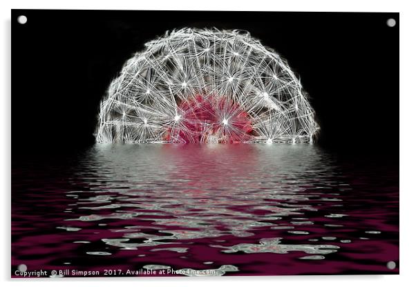 Dandelion Moon Rising Acrylic by Bill Simpson
