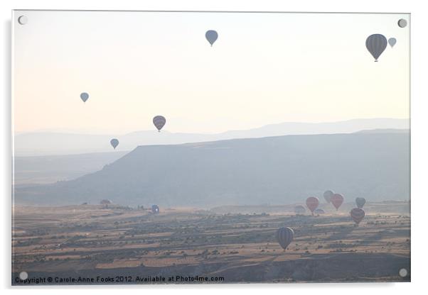 Ballooning Before Dawn Goreme Turkey Acrylic by Carole-Anne Fooks