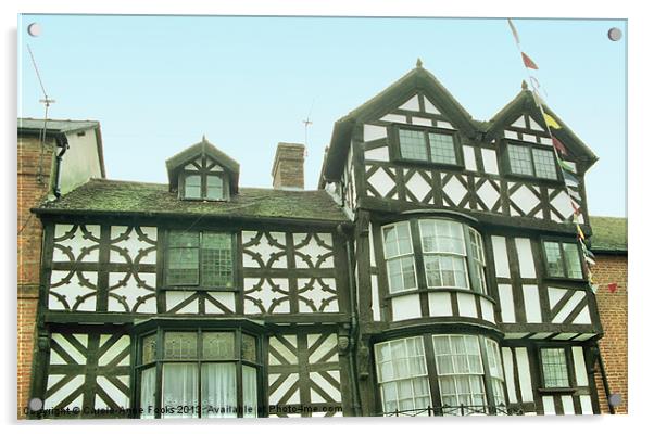 Ludlow Half Timbered Tudor Building Acrylic by Carole-Anne Fooks