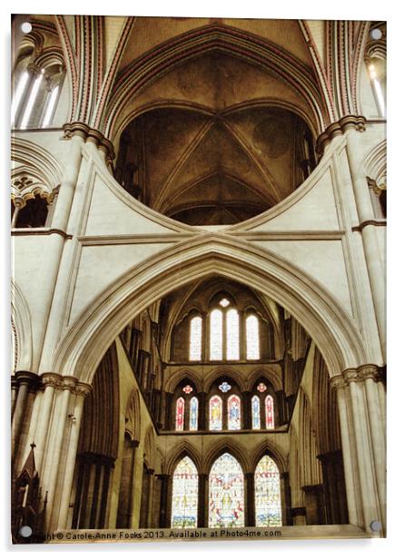 Salisbury Cathedral Interior Acrylic by Carole-Anne Fooks