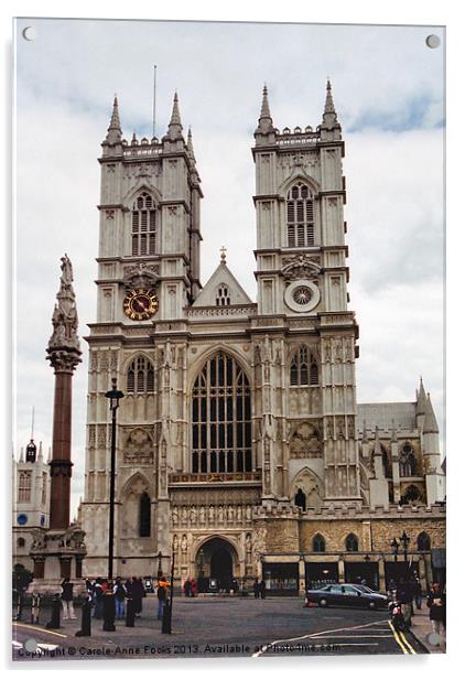 West front of Westminster Abbey Acrylic by Carole-Anne Fooks
