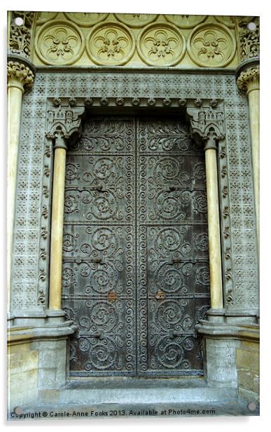 Great Bronze Doors Westminster Abbey Acrylic by Carole-Anne Fooks
