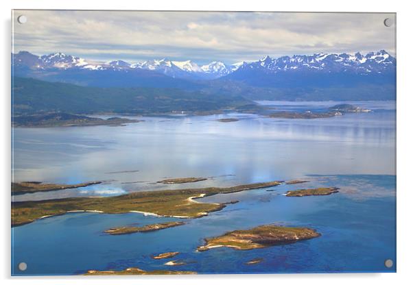 The Beagle Channel Aerial Acrylic by Carole-Anne Fooks
