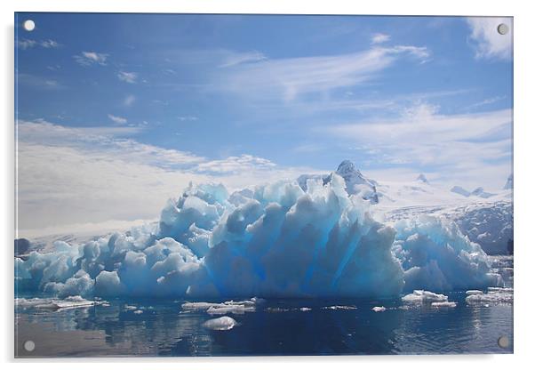 Cierva Cove Iceberg & Glaciers Acrylic by Carole-Anne Fooks