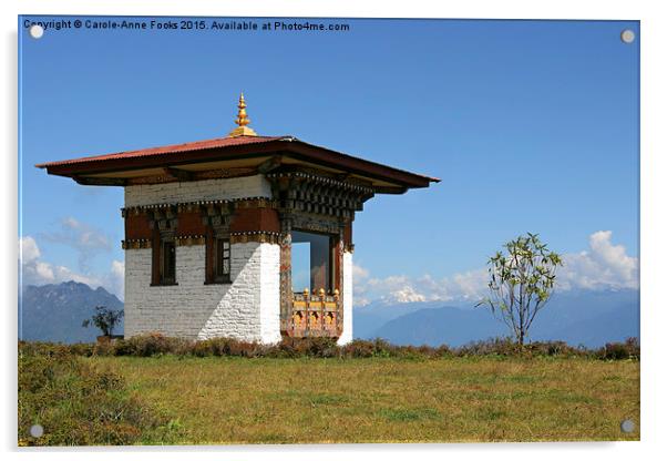  Shrine at the Druk Wangyal Khangzang, Bhutan Acrylic by Carole-Anne Fooks