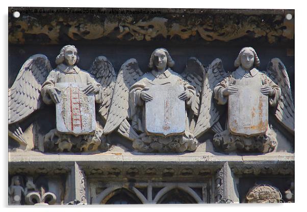  Angels on Canterbury Cathedral Gateway Acrylic by Carole-Anne Fooks