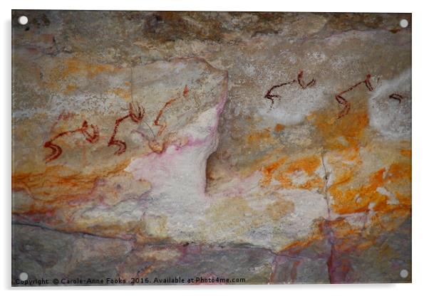 Aboriginal Rock Art Acrylic by Carole-Anne Fooks