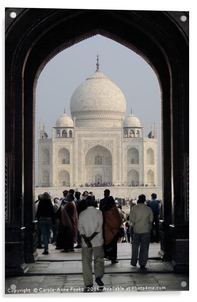 Taj Mahal Through The Gate Acrylic by Carole-Anne Fooks