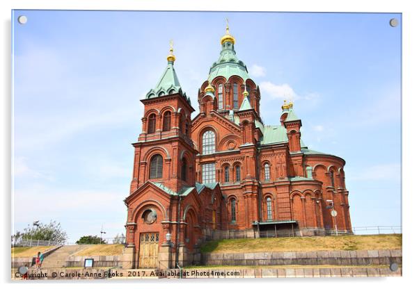 Uspenski Orthodox Cathedral, Helsinki, Finland Acrylic by Carole-Anne Fooks