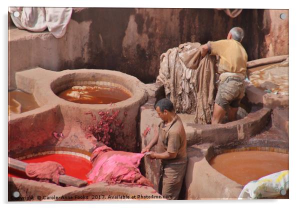 Leather Tannery in Fes Acrylic by Carole-Anne Fooks