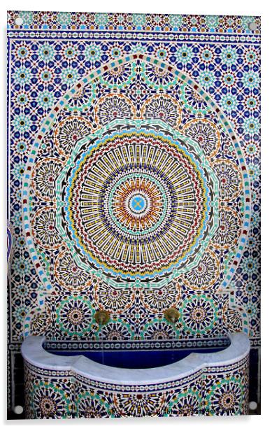 Fountain, Fes, Morocco Acrylic by Carole-Anne Fooks