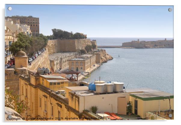 The Grand Harbour, Valletta, Malta  Acrylic by Carole-Anne Fooks