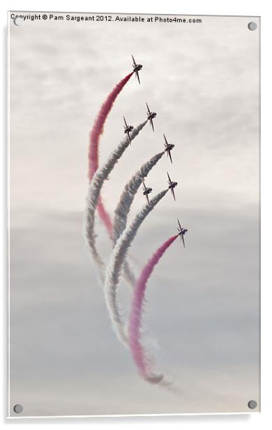 Red Arrows Acrylic by Pam Sargeant
