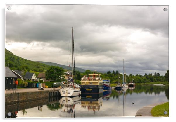 Caledonian Canal near Fort William Acrylic by Michelle PREVOT