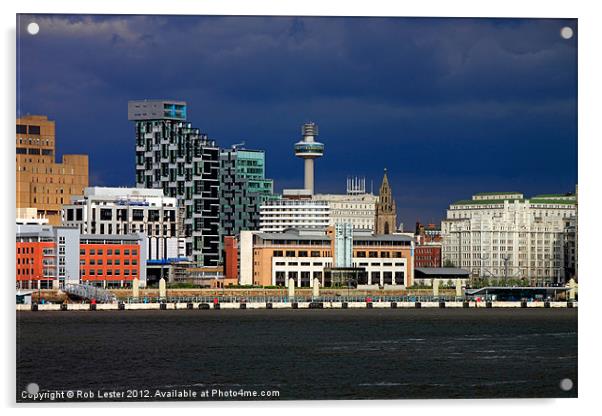 Modern Liverpool #2 Acrylic by Rob Lester