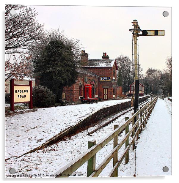 Hadlow Road Station Acrylic by Rob Lester