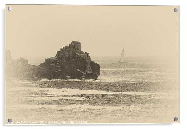 Cornish Past, Sea. Acrylic by Rob Lester