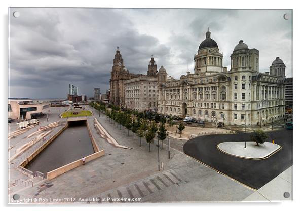 Liverpool Pier Head, HDR Acrylic by Rob Lester