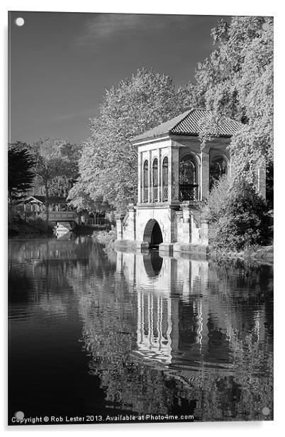 Roman Boathouse Acrylic by Rob Lester