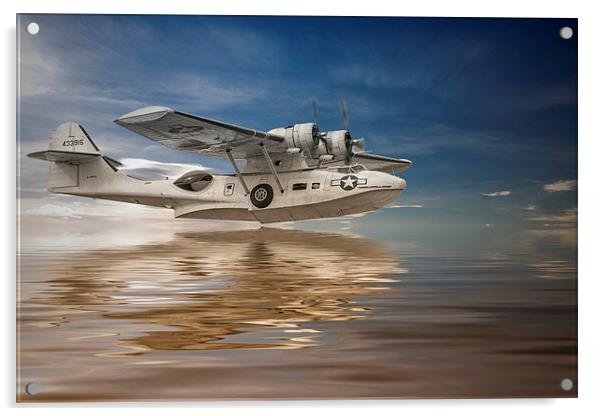  PBY Catalina, Low pass Acrylic by Rob Lester
