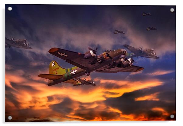  Sally B. B17 Flying Fortress Acrylic by Rob Lester