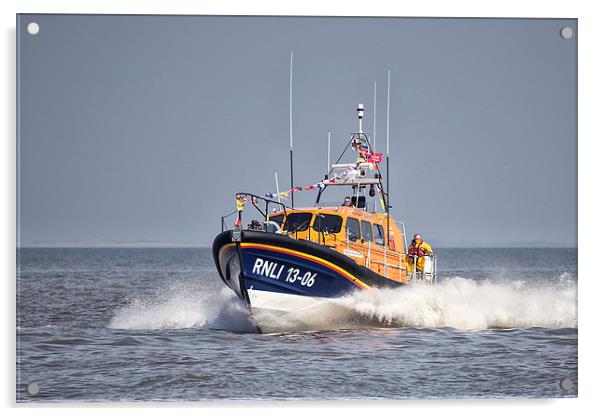  Hoylake `Shannon` class Lifeboat. RNLI 13-06 Acrylic by Rob Lester