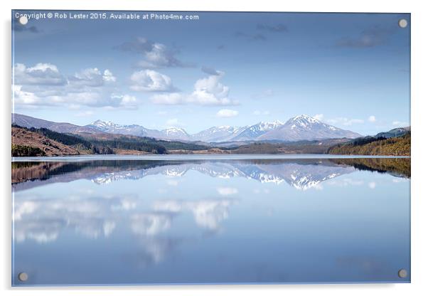  Loch Garry ,  Loch Garraidh, Scotland Acrylic by Rob Lester